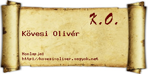 Kövesi Olivér névjegykártya
